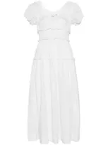 Doen Leanne Midi Dress In Weiss