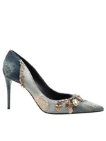 Dolce & Gabbana Patchwork Denim Pumps In Blue