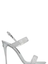 Dolce & Gabbana Kim Dolce&gabbana - Keira Metallic Leather Sandals In White