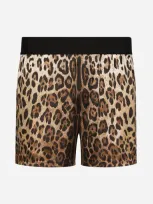 Dolce & Gabbana Leopard-print Silk Shorts