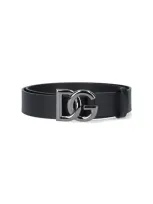 Dolce & Gabbana Logo Belt In Nero/rut.ultr.black