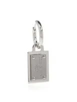 Dolce & Gabbana Logo Engraved Single Earring In Silver