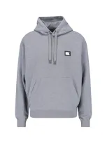 Dolce & Gabbana Logo Hoodie In Grey