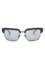 Dolce & Gabbana Logo-plaque Sunglasses In Black