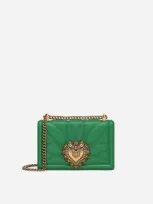 Dolce & Gabbana Medium Devotion Shoulder Bag In Green