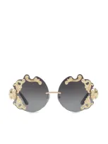 Dolce & Gabbana Metal Sunglasses In Black