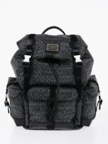 Dolce & Gabbana Monogrammed Backpack With Outer Pockets In Black