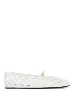 Dolce & Gabbana Ballerine Odette In Pelle Traforata In White