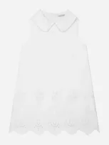 Dolce & Gabbana Babies' Poplin And Broderie Anglaise Dress In White