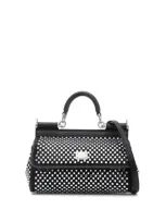 Dolce & Gabbana Small Sicily Tote Bag In Black