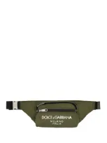 Dolce & Gabbana Small Fabric Pouch In Military Green