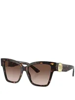 Dolce & Gabbana Square Sunglasses, 54mm In Havana/brown Gradient