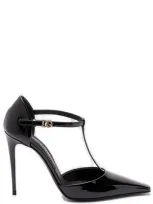 Dolce & Gabbana T-bar Pointed Toe Pumps In Nero