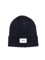 Dondup Logo Label Beanie In Blue