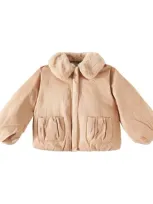 Donsje Kids' Bloci Cotton-blend Puffer Jacket In Braun