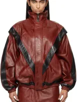 Doublet Red & Black Track Leather Jacket