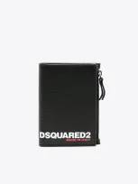 Dsquared2 Bob Bi-fold Leather Wallet In Black