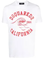 Dsquared2 Graphic-print Short-sleeve T-shirt In White