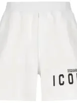 Dsquared2 Icon Elasticated Waist Bermuda Shorts In White