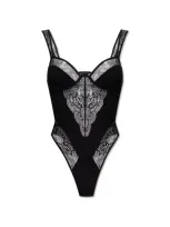 Dsquared2 Lace Detailed One Piece Bodysuit In Black