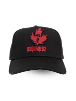 Dsquared2 Leaf Patch Baseball Cap In Black