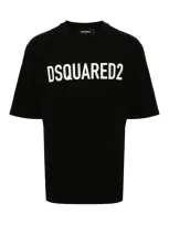 Dsquared2 Logo Cotton T Shirt In Black