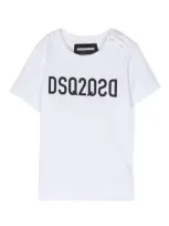 Dsquared2 Babies' Logo-print Cotton T-shirt In Weiss