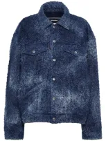 Dsquared2 Ombré-effect Single-breasted Jacket In Blue