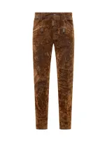 Dsquared2 Velvet Trousers In Brown