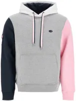 Eden Park Hooded Color Block Sweatshirt In Grey