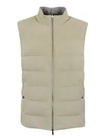 Eleventy Suede Vest In Beige