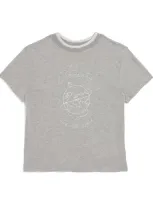 Eleventy Kids' World Logo T-shirt In Grey