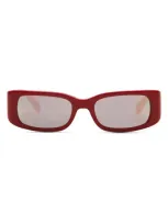 Elisa Johnson Reighne 53mm Rectangular Sunglasses In Gloss Red