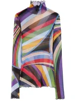 Emilio Pucci Iride Print Top In Multi