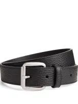 Emporio Armani Leather Belt In Black