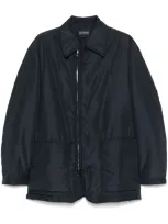 Emporio Armani Water-repellent Jacket In Blue