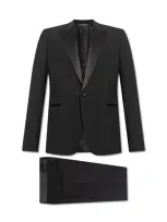 Emporio Armani Wool Suit In Black