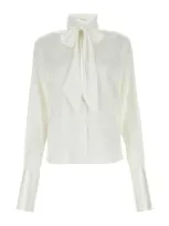 Ermanno Scervino Camicia Fiocco-42 Nd  Female In Snowwhiteoffwhite