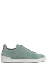 Ermenegildo Zegna Round Toe Slip In Green