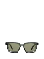 Ermenegildo Zegna Square Frame Sunglasses In Green