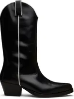 Ernest W Baker Black High Western Boots