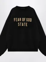 Essentials Fear Of God  Fleece Crewneck Sweatshirt In Black