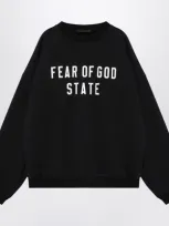 Essentials Fear Of God  Black Sweatshirt With Embroidered Logo