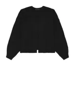 Essentials Heavy Waffle Cardigan In Black