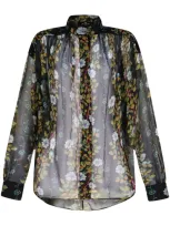 Etro Floral-print Silk Blouse In Multicolore