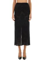 Etro Jacquard Knit Skirt In Black