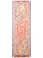 Etro Paisley-print Silk Scarf In Pink