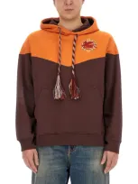 Etro Pegaso-embroidered Cotton Hoodie In Multi