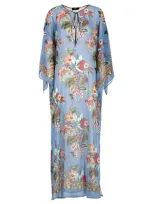 Etro Printed Cover-up Tunic In Clear Blue