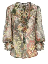 Etro Green Silk Shirt